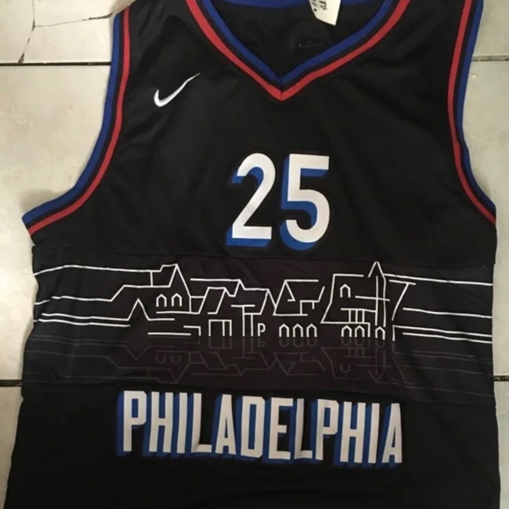 Mens Philadelphia 76Ers Ben Simmons Black 2020 21 City Edition Jersey XL Sz 52